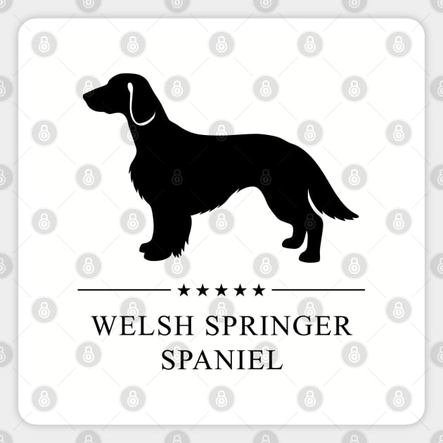 Welsh Springer Spaniel Black Silhouette Magnet by millersye